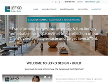 Tablet Screenshot of lefkodesignbuild.com
